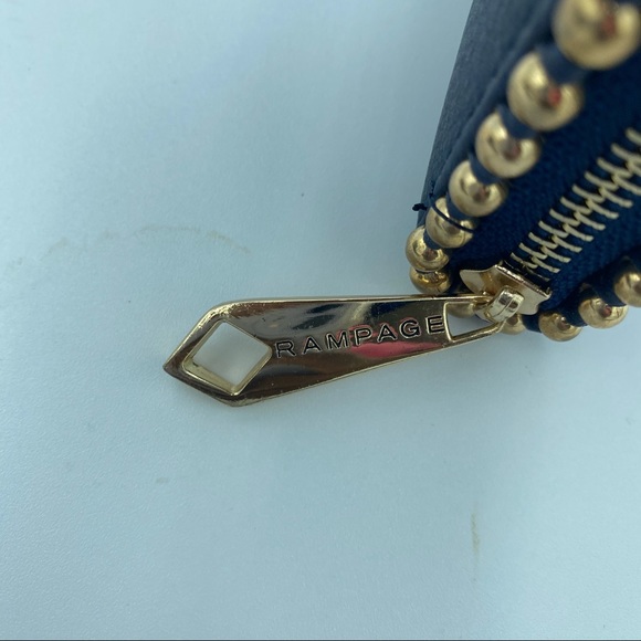 Rampage navy blue wallet with gold stubs - Picture 3 of 13